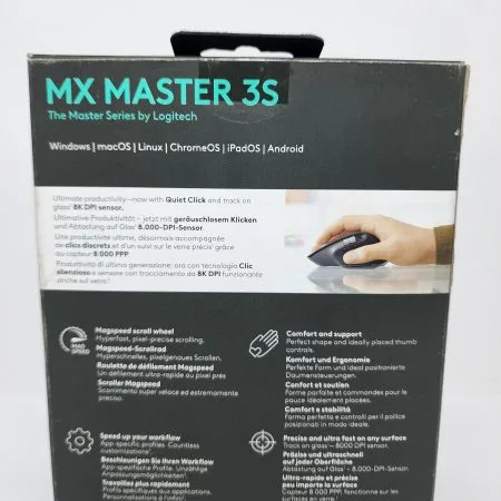 Logitech Mx Master 3S Wireless Mouse Back