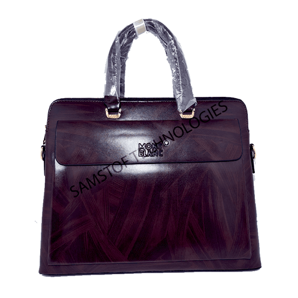 Mont Blanc Leather Office Laptop Bag – Premium Canvas & Multi-Compartment Design