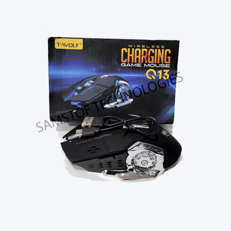Rechargeable T-Wolf Q13 Wireless Gaming Mouse – RGB 6D Buttons