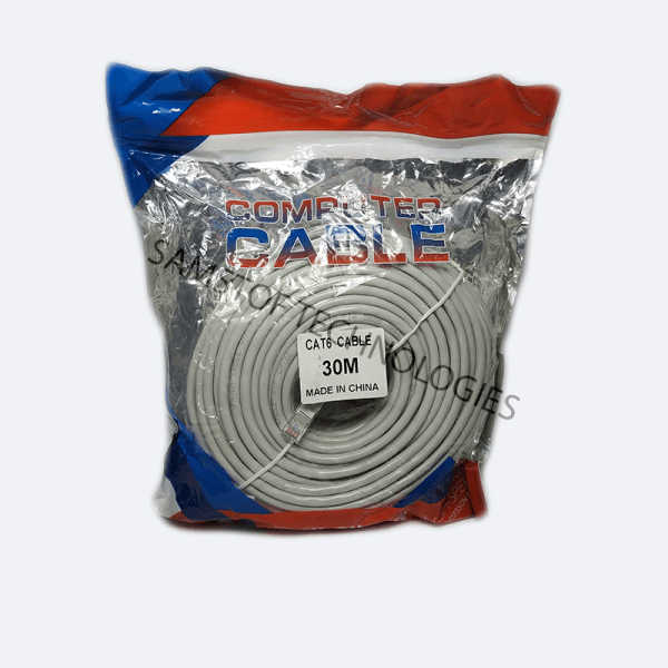 30m Cat6e Ethernet Cable – Pure Copper RJ45