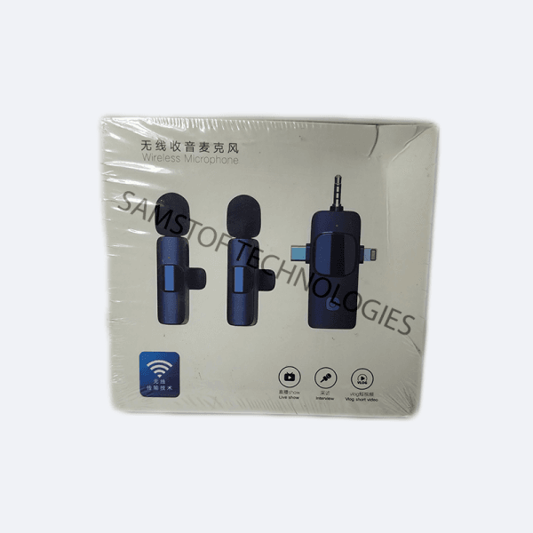 High Quality Dual Wireless 3-in-1 Microphone for Video Recording