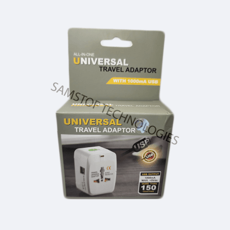 All-In-One Universal Travel Adapter with USB 1000mA