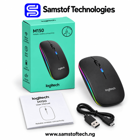 Logitech M150 Rechargeable Wireless Mouse with LED Light
